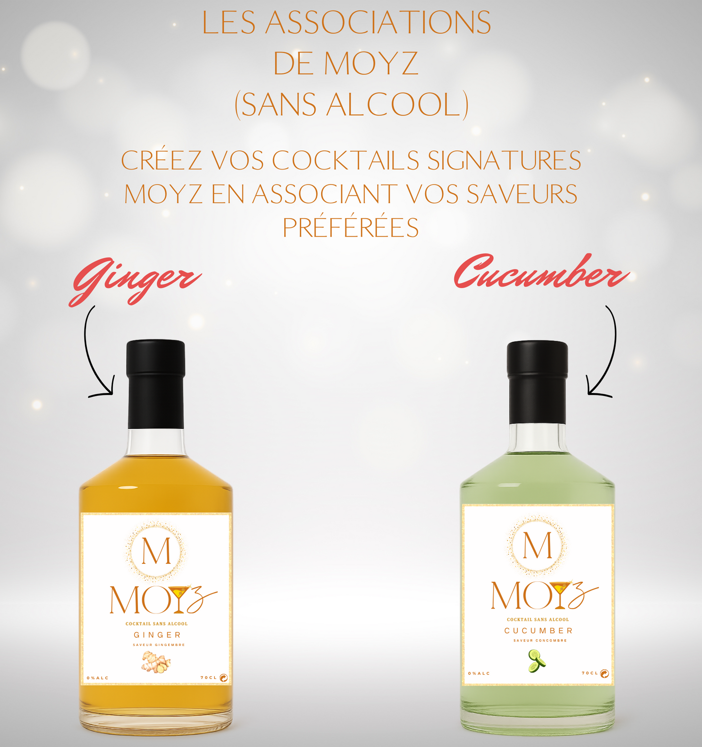 Mix & Match by MOYZ - GINGER & CUCUMBER // Cocktail de Gingembre et Cocktail de Concombre SANS ALCOOL