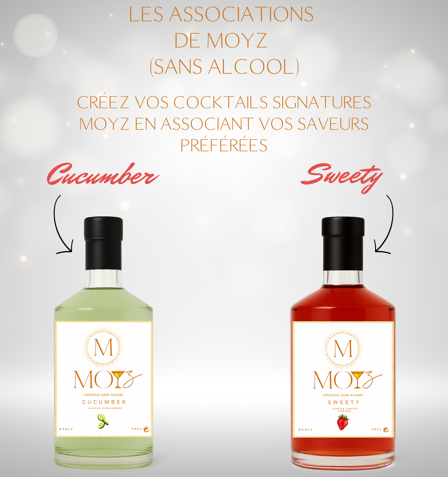 Mix & Match by MOYZ - CUCUMBER & SWEETY // Cocktail de Concombre et Cocktail de Fraise Tagada SANS ALCOOL