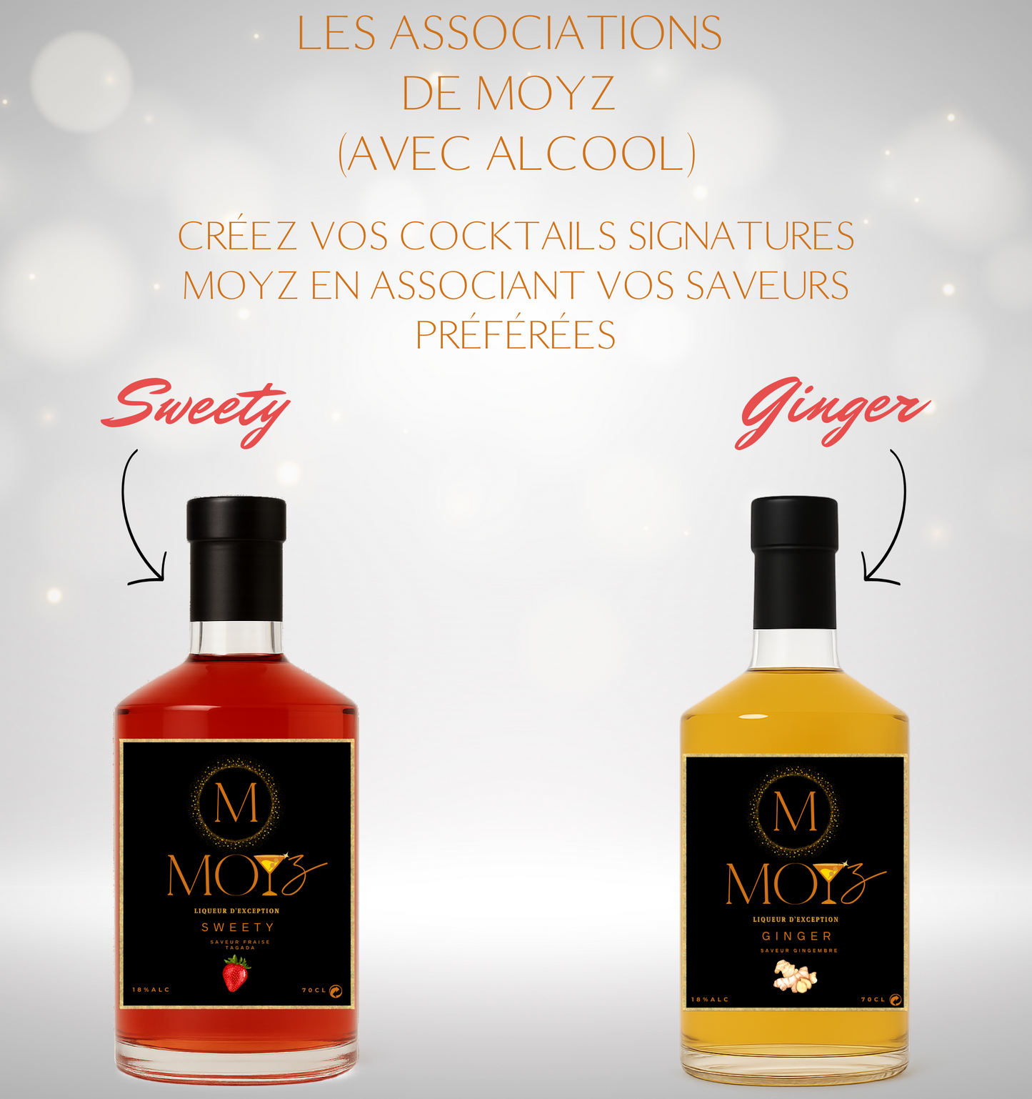 Mix & Match by MOYZ - SWEETY & GINGER // Liqueur de Fraise Tagada et Liqueur de Gingembre