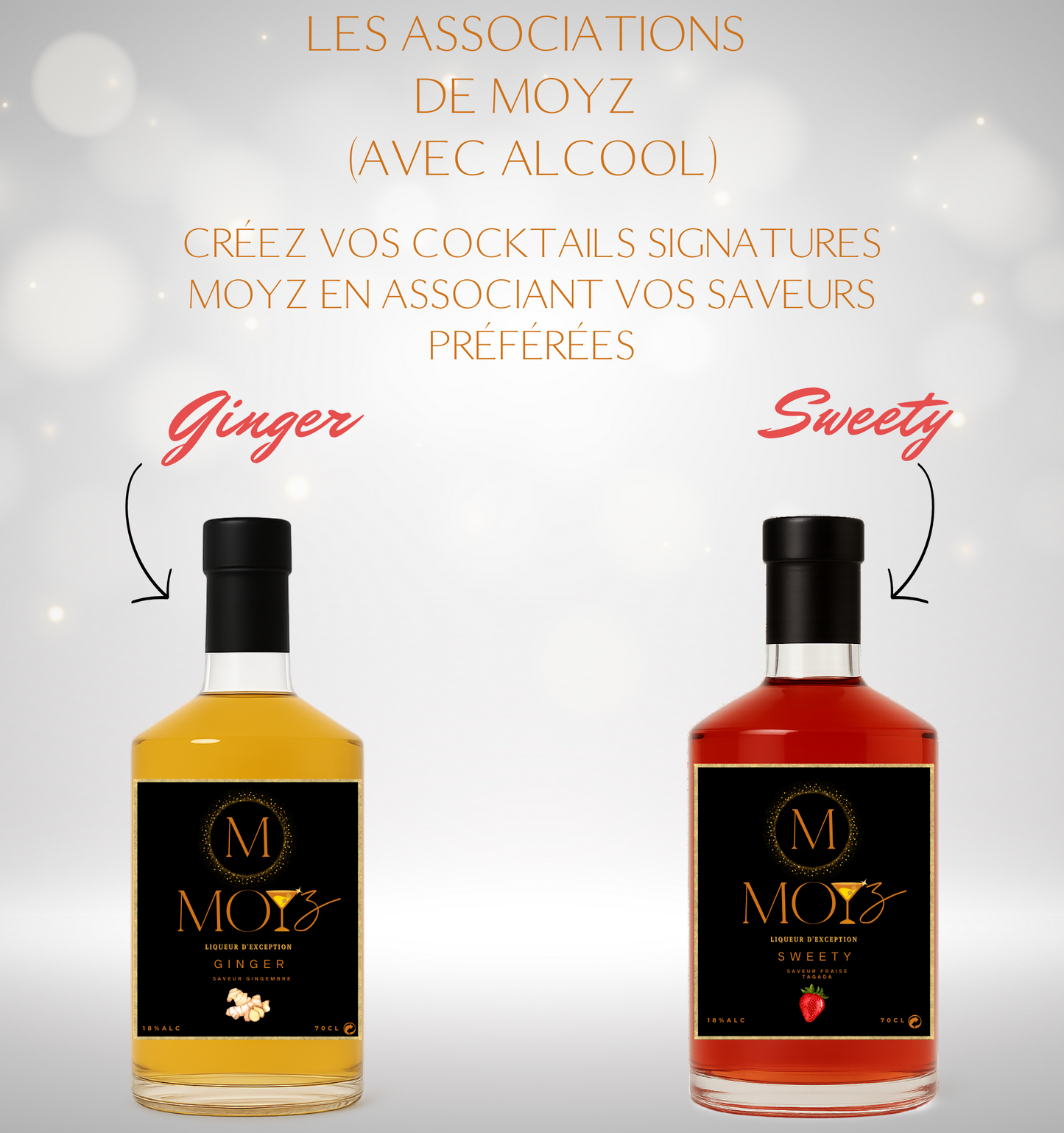 Mix & Match by MOYZ - GINGER & SWEETY // Liqueur de Gingembre et Liqueur de Fraise Tagada