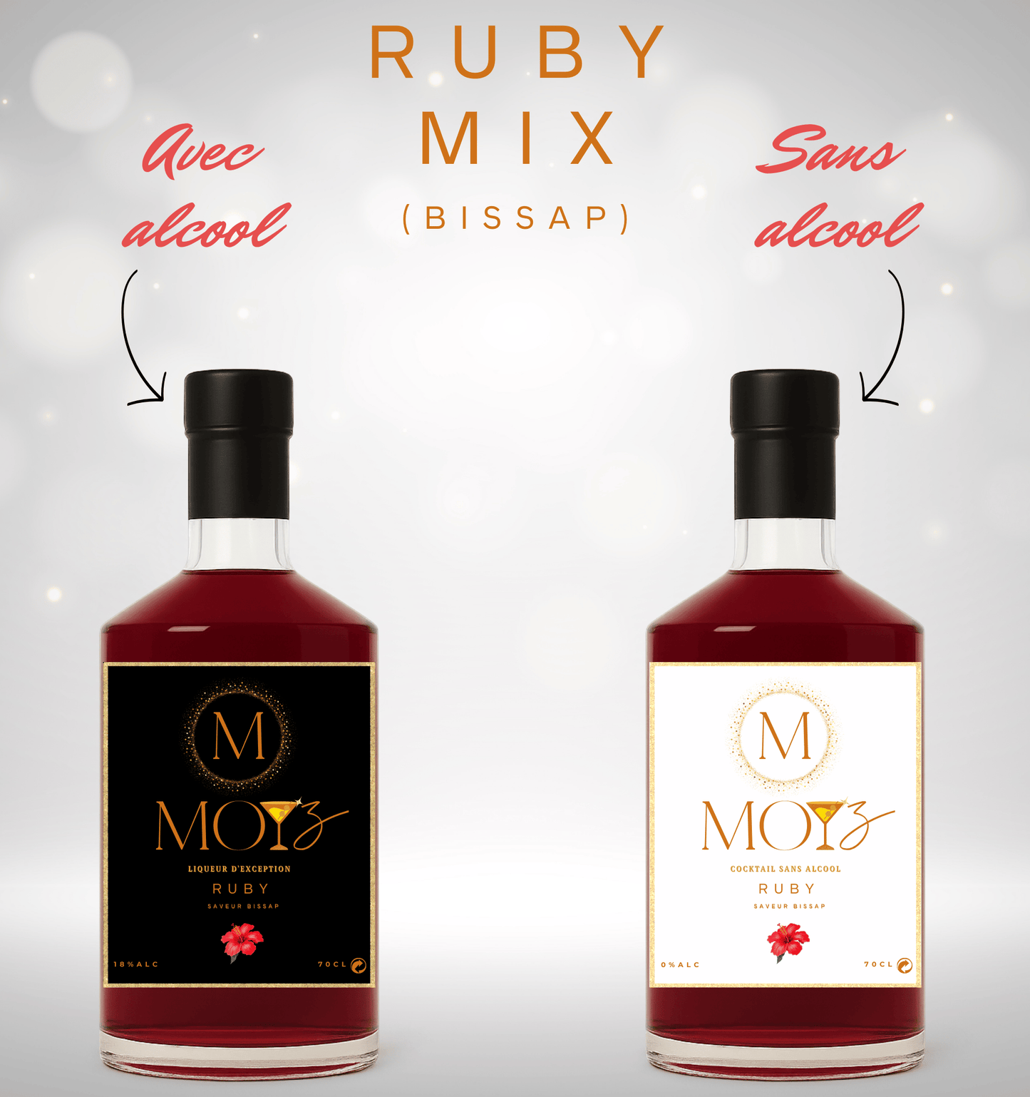 RUBY MIX - Duo Gourmand au Bissap : Liqueur & Cocktail Sans Alcool