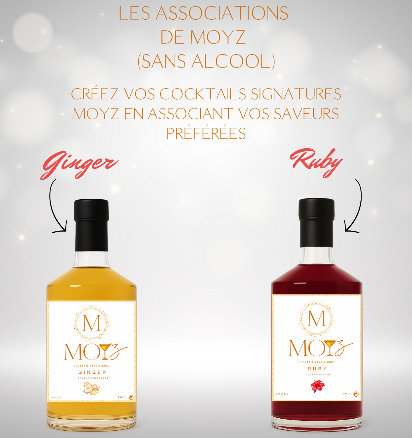 Mix & Match by MOYZ - GINGER & RUBY  // Cocktail de Gingembre et Cocktail de Bissap SANS ALCOOL